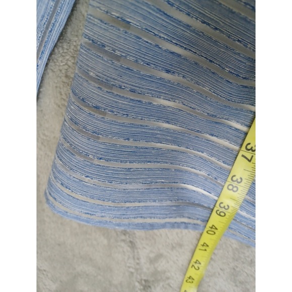 Tommy Hilfiger Dress Sz 6 Striped Pleated FitFlare Midi Periwinkle Wedding Guest - Picture 7 of 11